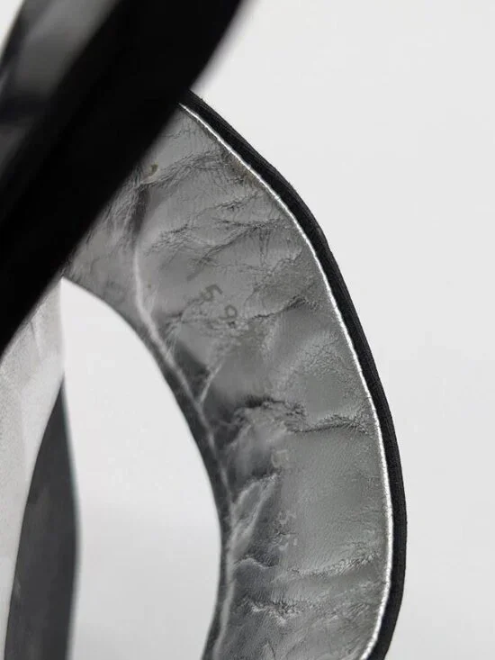 Authentic Dolce & Gabbana Black Satin Beaded Mule Heel Sandals Womens Sz 35 - Picture 10 of 11